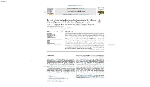 The toxic effect of sodium fluoride on Spodoptera frugiperda 9 cells and differential protein analysis following NaF treatment of cells